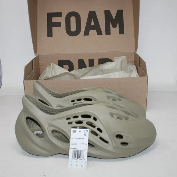 Yeezy Foam Runner RNNR NWT Men's 14 Stone Salt Slides Shoes Sandals GV6840 - Picture 1 of 14
